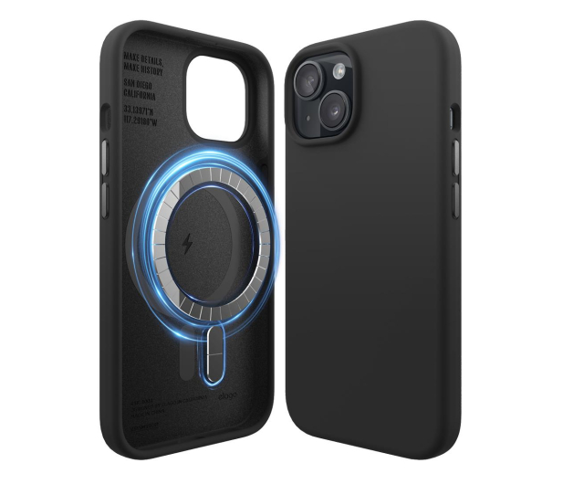 Elago Silicon Case MagSafe do iPhone 15 Black - 1235932 - zdjęcie